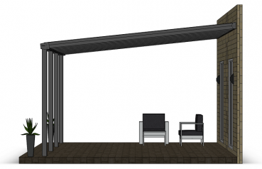 Preview: Überdachung mit VSG 8,76 mm klar, 9 x 4,5 m